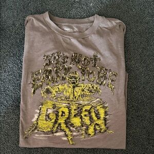 GAP Brown Graphic Tee with Yellow Accents